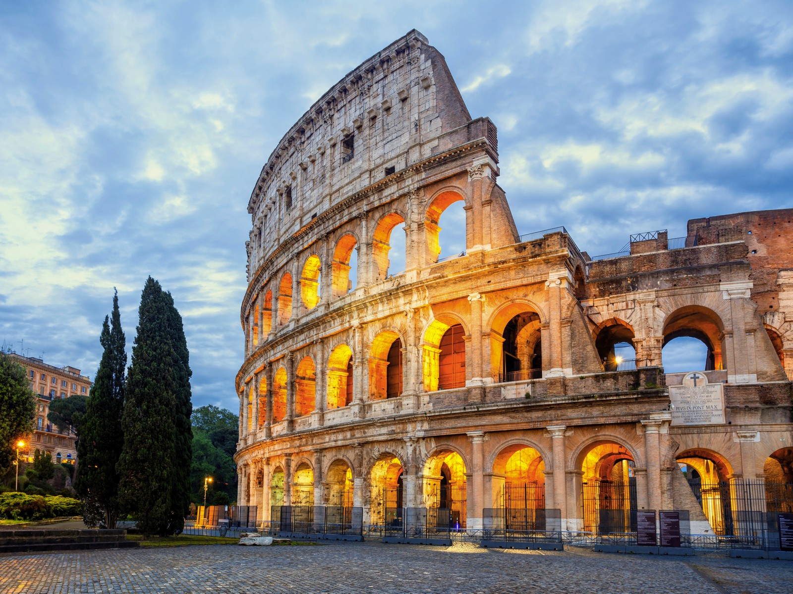 Colosseum morning in Rome, Italy.